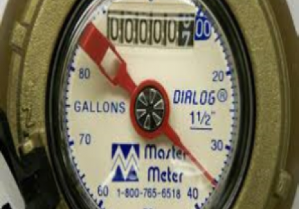 Close up of a water meter
