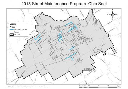 2018 Street Maintenance Program: Chip Seal Map
