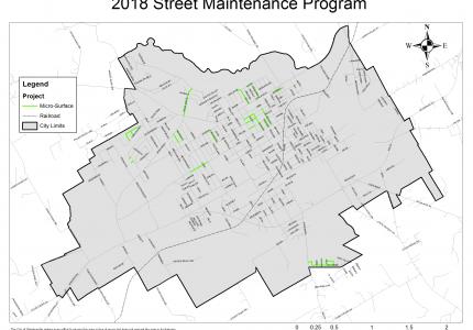 2018 Street Maintenance Program: Micro Surface Map