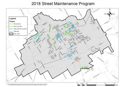 Combined Street Maintenance Map for All Projects