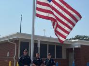SPD with the NYPD One Police Plaza 911 US Flag 2021