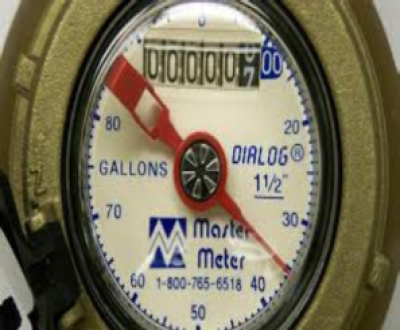 Close up of a water meter