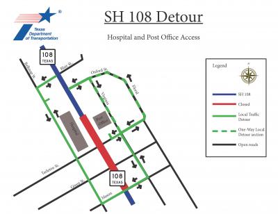 SH108 Updated Detour Map